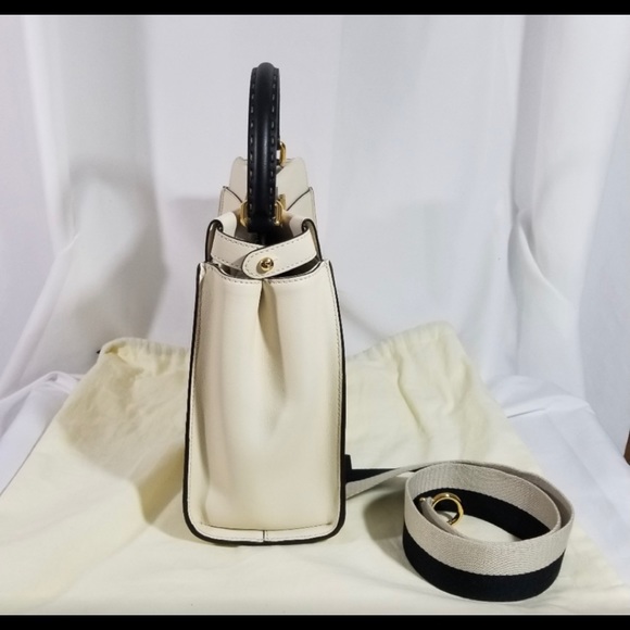 Fendi Peekaboo 
Leather Ivory
Black Velvet Logo
Free Shipping - Picture 7 of 11